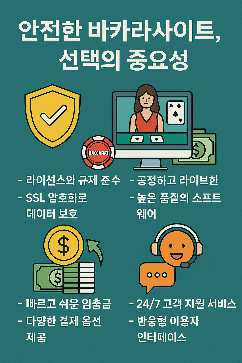 안전한 바카라사이트 선택의 중요성